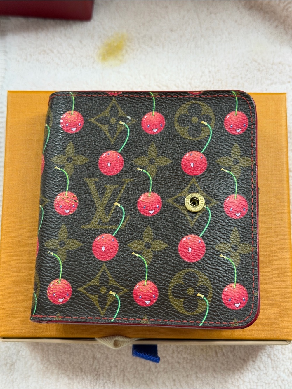 Louis Vuitton Monogram Cherry zipped Compact Wallet